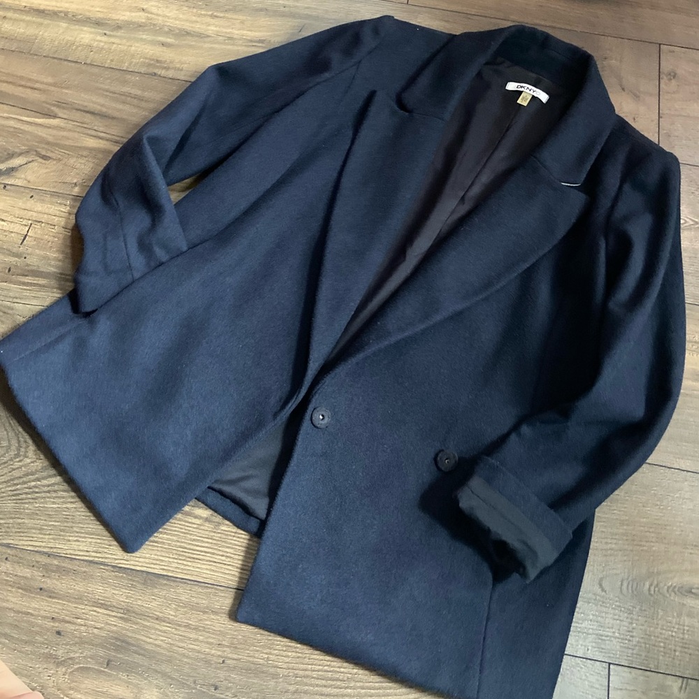 DKNYC  Navy Wool Blended Blazer/Coat